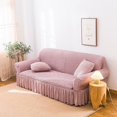 thumbnail image 1 of 2024 1 Piece Sofa Slipcover with Pleated Ruffled Skirt Washable High Stretch Durable Furniture Protector 3 Seater Pine Green, 1 of 1