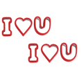 thumbnail image 1 of Oleegame 2PC Cookie Mold Cute Cake Tools Heart/Star/Flower Shape Cutters Stainless Steel Plastic Cookie Cutter Set Red, 1 of 9