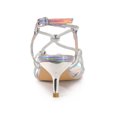 thumbnail image 2 of BLISSFUL STEP Women's Shoes Rhinestone Strap Slingback Kitten Heel Sandals Silver 8.5, 2 of 7