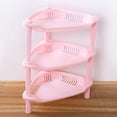 thumbnail image 4 of 3 Tier Plastic Corner Organizer Bathroom Caddy Shelf Kitchen Storage Rack Holder, 4 of 7