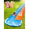 thumbnail image 1 of Joyfy 9.9 Meters Extra Long Water Slide with 2 Inflatable Boards, Outdoor Games Lawn Water Slide for Kids Adults Backyard Summer Water Toy Outdoor Fun, 1 of 11