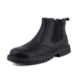 thumbnail image 1 of All Seasons Men's Ankle High for Men Formal Boots Fashion Leather Thick Mens Zip Mens Winter Soled Labor Protective Work Support Men Slip on Shoes for Comfortable Footwear Mens Zip, 1 of 9