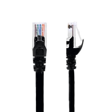 PrimeCables Cat6 Ethernet Cable (Made of 24 AWG Pure Bare Copper Wires) 550MHz UTP RJ45 Snagless Ethernet Patch Cable-Black-1pack (100FT)