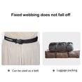 thumbnail image 4 of QualitChoice 1/2/3/5 2X Attaché Ceinture Ensemble Bagages Cils Sangle Cargo Cravate Stockage Randonnée Camping Boucle Longue Réglable Voyage Valise Noir/l 1 Pc, 4 of 6