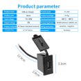 thumbnail image 3 of Car Charger 2.4A Adapter Single USB Square Shape Waterproof 12V 24V Soacket Power Adapter Switch Cigarette Lighter For Car, 3 of 5