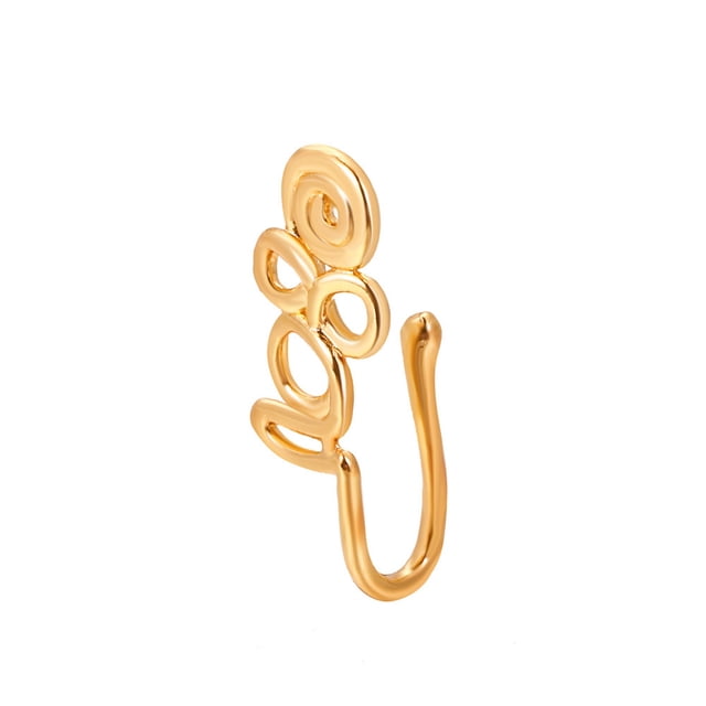 Clip On Nose Rings For Women Non-Pierced Nose Hoop Ring Adjust Nose Cuff