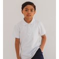 thumbnail image 2 of Unizone Uniforms Boy short Sleeve Polo shirt (X-Small, White), 2 of 6