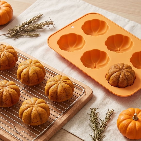 Uscallm Thanksgiving Silicone Baking Molds Pumpkin Leaf Acorns Squirrels Shape Fall Cake Chocolate Candy Dessert Molds Baking Tool for Thanksgiving Party Home Kitchen Baking