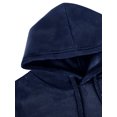 thumbnail image 4 of MAWCLOS Ladies Sweatshirt Pocket Hoodies Solid Color Hooded Tops Casual Fall Drawstring Pullover Navy Green S, 4 of 4