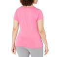 thumbnail image 3 of Hanes Womens Sport Heathered Performance V-Neck Tee, 2XL, Amaranth Heather, 3 of 5