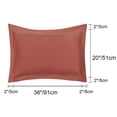 thumbnail image 2 of PiccoCasa Soft 1800 Microfiber Oxford Pillowcases 2Pcs, King Orange Red, 2 of 7