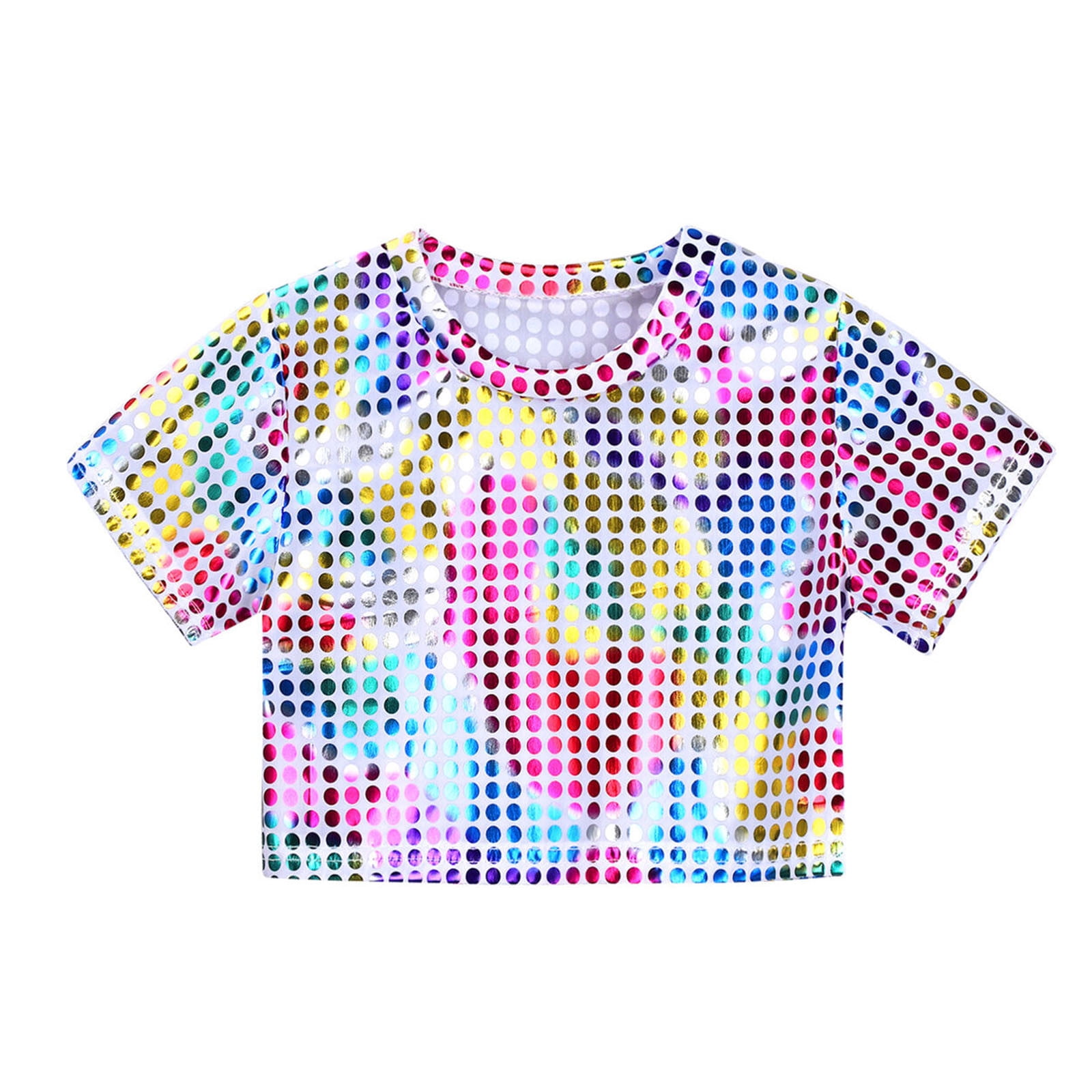 Chemise Décontractée pour Filles et Garçons, Pyjama à Paillettes pour Fête de Carnaval, Manches Longues, Robe de Fille, Haut à Manches Courtes
