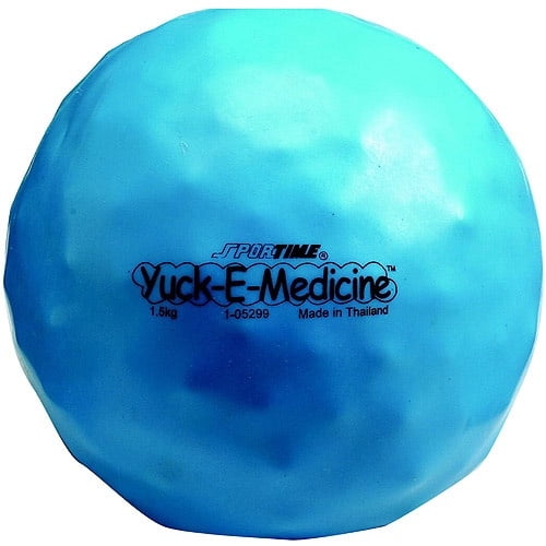 Sportime Yuck-E-Medicine PVC Tactile Medicine Ball, 17cm Diameter, 1.5kg, Blue