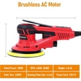 thumbnail image 3 of PioneerWorks 1250W Brushless Electric Orbital Sander - 6-Inch Woodworking & Polishing Tool, 10,000 RPM, 3 of 5