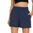 thumbnail image 1 of Women‘s Shorts Casual Summer Drawstring Comfy Elastic High Waist Running Shorts With Pockets, 1 of 4