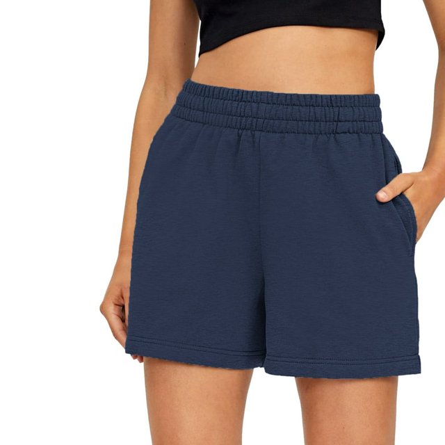 Women‘s Shorts Casual Summer Drawstring Comfy Elastic High Waist Running Shorts With Pockets