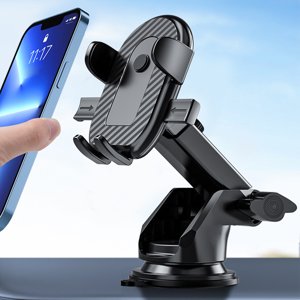 ZZkhGO Car Phone Mount, Suction Cup Type Press Holder for Car, 360° Rotating Anti Slip Phone Cradle for Navigation