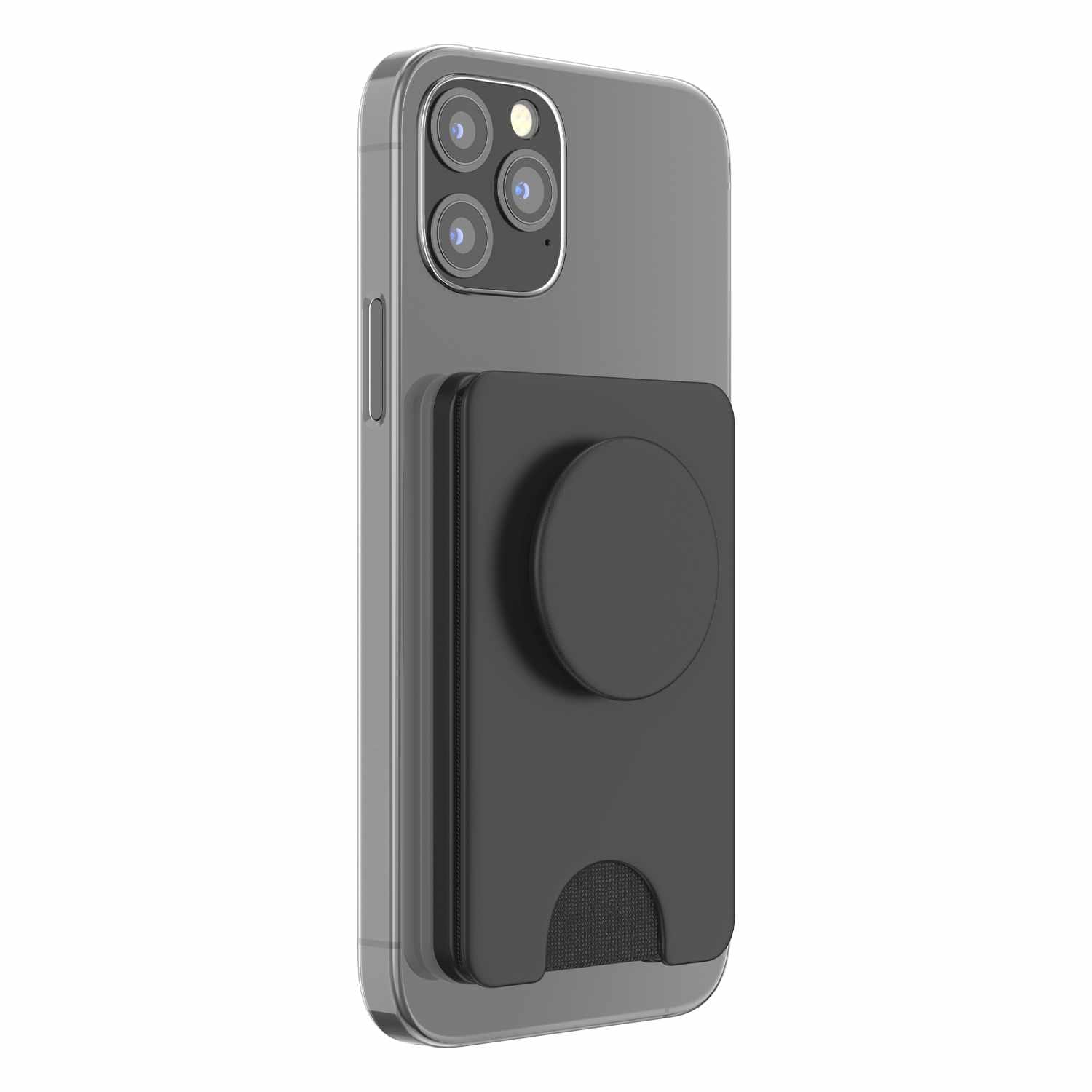 PopSockets PopWallet+ pour MagSafe Rond avec Anneau D'adaptationNoir