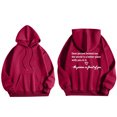 thumbnail image 2 of Rbaofujie Chandails à Capuche pour Femmes Femme Mode Imprimé Col Rond Manches Longues T-Shirt à Capuche Hauts Blouse Cardigan Bordeaux Chandails pour Femmes, 2 of 4