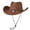 Brown, variant on Xfvqtps Mens and Womens Cowboy Hat Adjustable Strap Wide Brim Vintage Decoration Western Cowboy Style Sun Hat