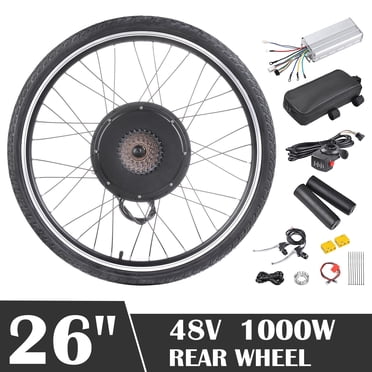 Yescom Electric Bike Conversion Kit 48V 1000W 26" Rear Wheel E-Bike Conversion Kit Dual Mode Controller