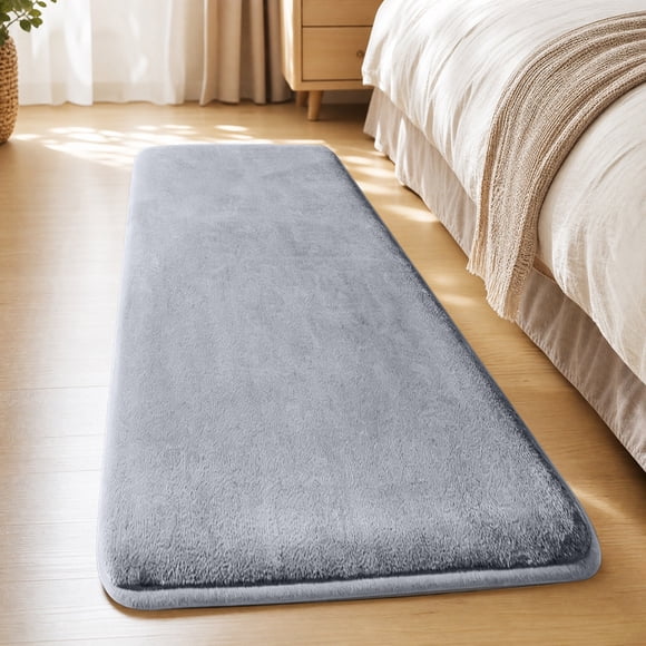 47in Extra Large Corals Fleece Bath Mat Soft Shaggy Bathroom Rug Non-Slide Latex Backing Absorbent Quick Dry Machine Washable Floor Carpet for Bathtub Shower Sink Doorway Home Decor