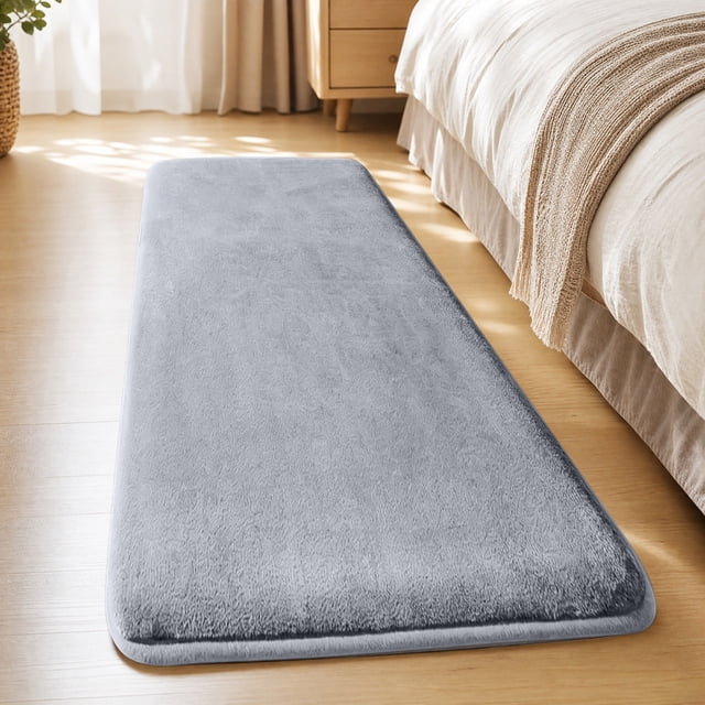 47in Extra Large Corals Fleece Bath Mat Soft Shaggy Bathroom Rug Non-Slide Latex Backing Absorbent Quick Dry Machine Washable Floor Carpet for Bathtub Shower Sink Doorway Home Decor