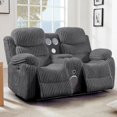 thumbnail image 3 of Cosmic Homes Ensemble de Fauteuil Inclinable Électrique Cascade 3 Pcs en Tissu Luxueux - Gris, 3 of 5