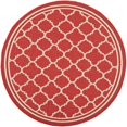 thumbnail image 1 of Safavieh Courtyard Red Indoor Outdoor Rug - Round 4', 1 of 3