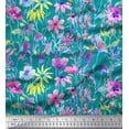 thumbnail image 1 of Soimoi Poly Georgette Fabric Flower Watercolor Print Fabric by The Yard 52 Inch Wide, 1 of 3