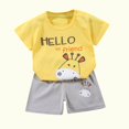 thumbnail image 4 of EGNMCR Ensembles de Blouses et Chemises à Manches Courtes Col Rond pour Tout-Petits Garçons Filles Mode Mignon Imprimé Chiot Costume Décontracté Ensemble Fille, 4 of 4