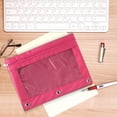 thumbnail image 3 of Birdeem Pencil Bags with Zipper, Large Pencil Pouch, Three-Hole Pencil Case Zipper Transparent Document Storage Bag Detachable Folder Large Capacity Pencil Case, Zipper Pencil Case, 3 of 6