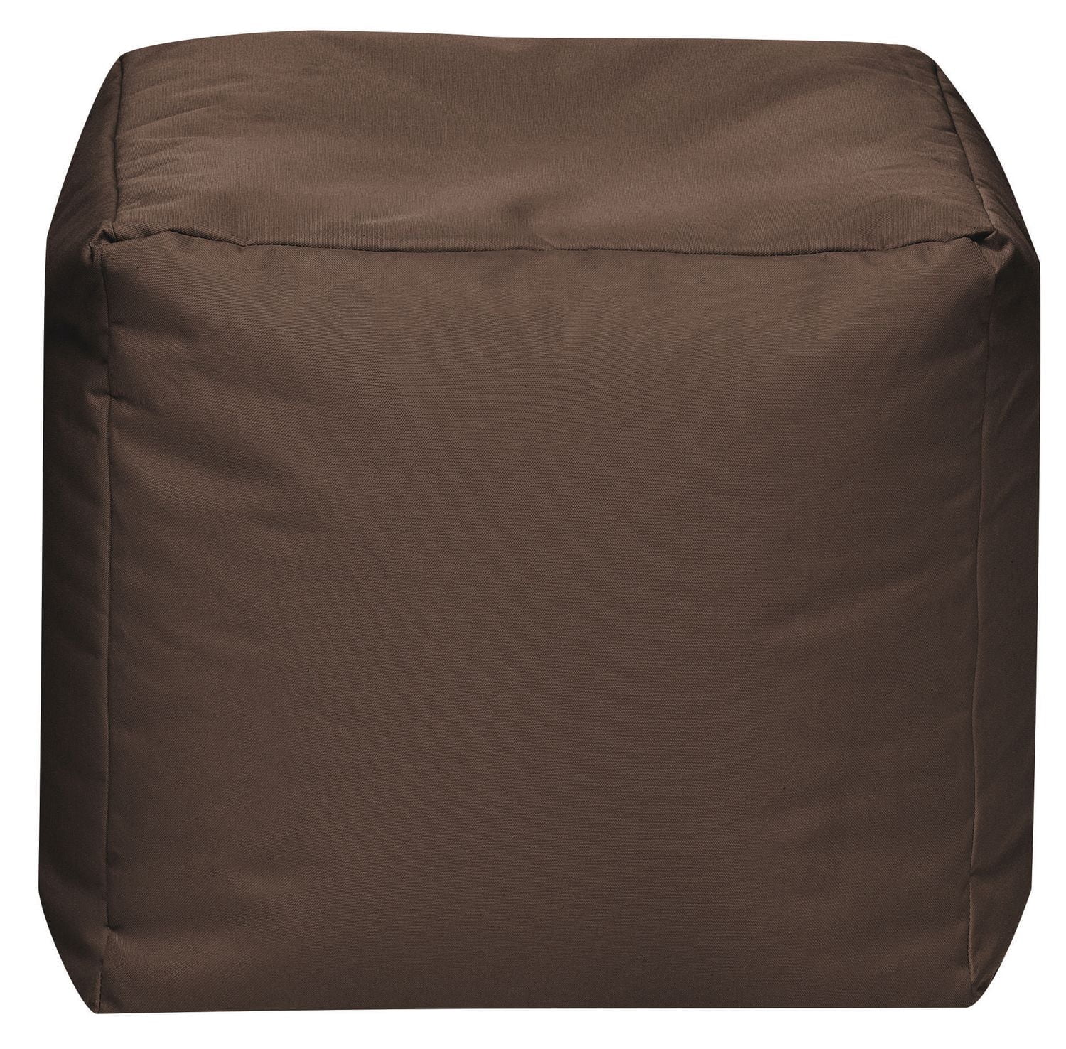 Gouchee Home Cube Brava Chocolate Pouf Ottoman – Water-Repellent Cube Bean Bag Footstool with Polystyrene Beads, Lightweight & Portable for Living Room or Dorm