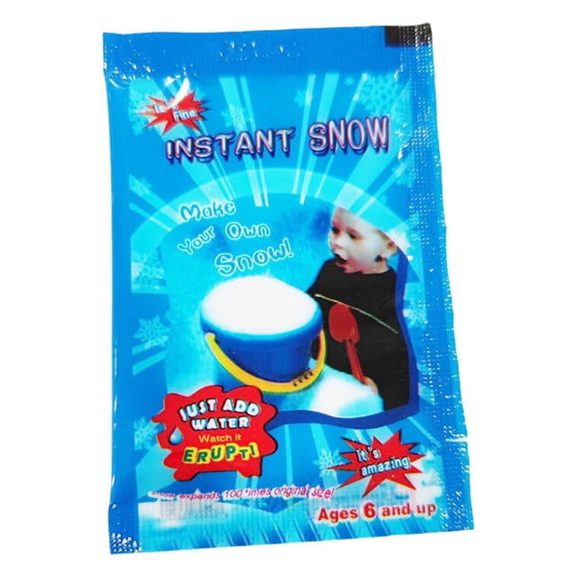 Poudre de Neige Instantanée Flocon de Neige Gonflable Artificiel Accessoire Magique Absorbant Jouet pour Enfant