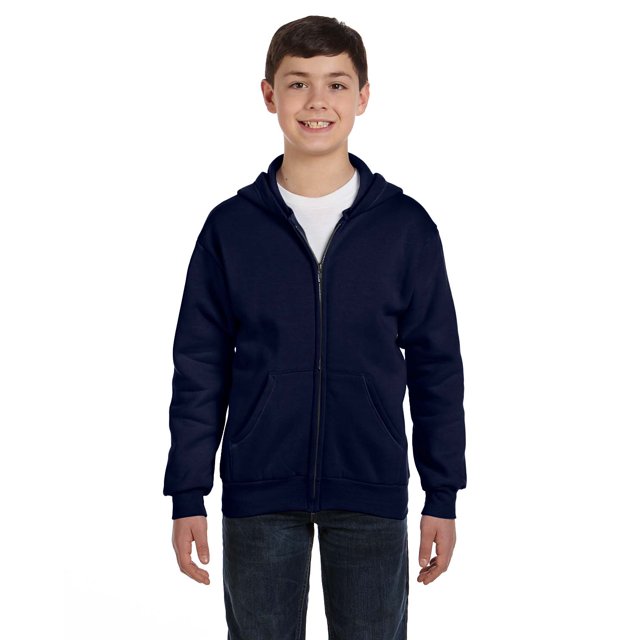 ComfortBlend Boy's EcoSmart Full-Zip Hoodie Sweatshirt, Style P480