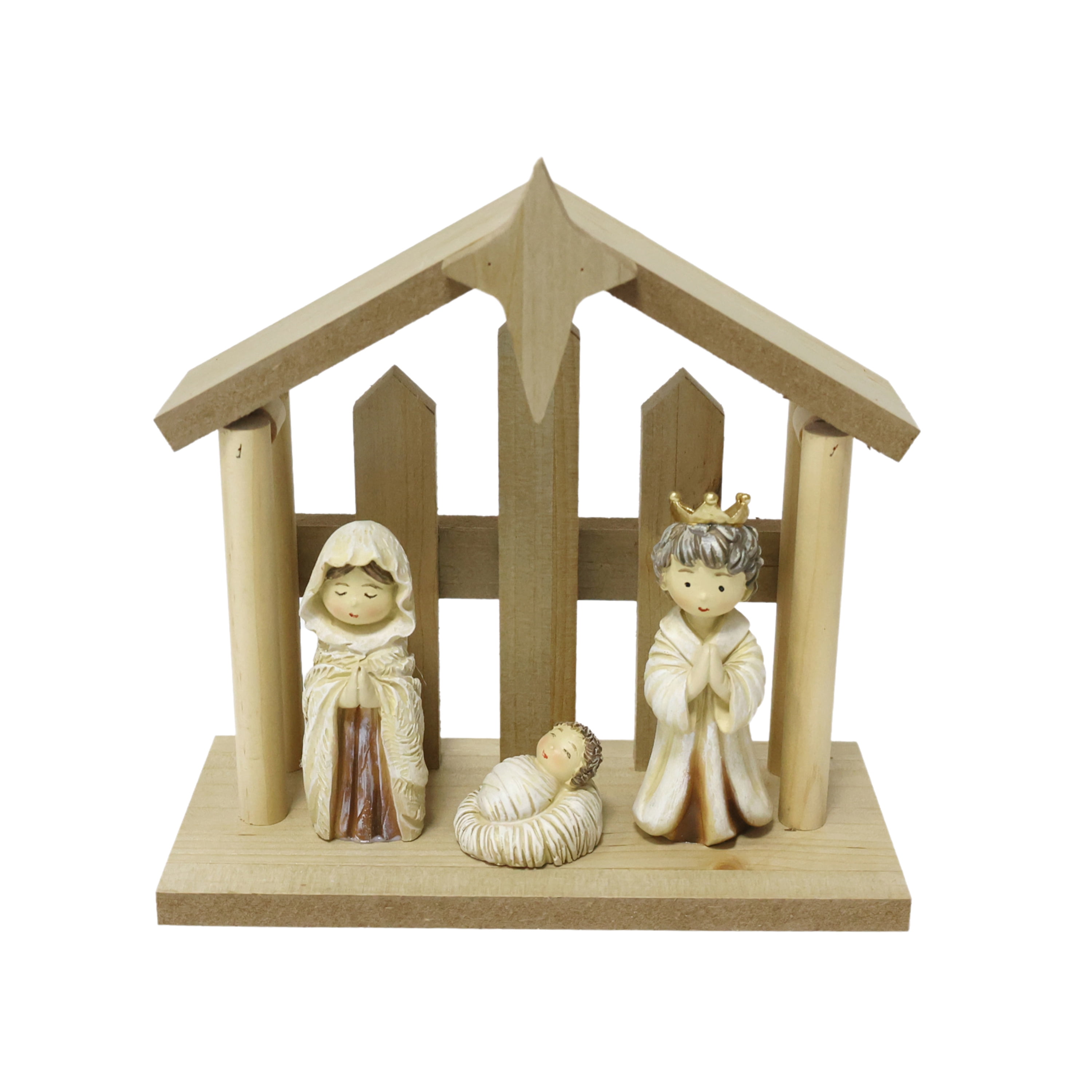 WOOD POLY NATIVITY