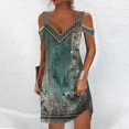 thumbnail image 1 of Robe d'Été pour Femmes 2024 Mode Grande Taille Aguichant Décontractée à Manches Courtes Imprimée Sans Bretelles Robe à Bretelles Rabais de 50 % Liquidation!, 1 of 5