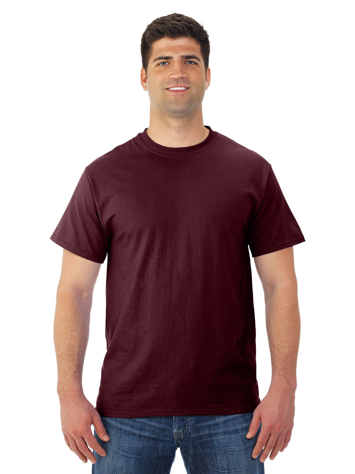 Jerzees T-Shirt à Manches Courtes pour Hommes DRI-POWER Active, 4X, Bordeaux