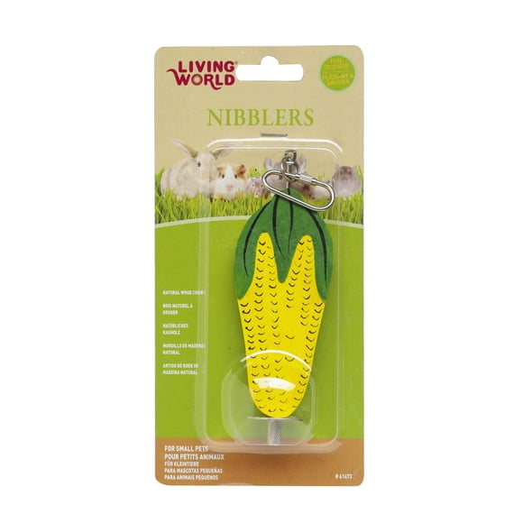 Living World Nibblers, Friandises en Bois, Corn Cob sur un Bâton