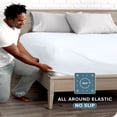 thumbnail image 3 of Bare Home Fitted Sheet - Premium 1800 Collection - Deep Pocket - Ultra-Soft Wrinkle Resistant - Split Queen, White, 3 of 7