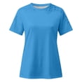 thumbnail image 4 of Plebaso T-shirts 2025 pour Femmes, Décontractés, à Manches Courtes, Col Ras du Cou, Hauts Élégants et Habillés, Chemisiers pour Femmes, P-5TG, 4 of 5