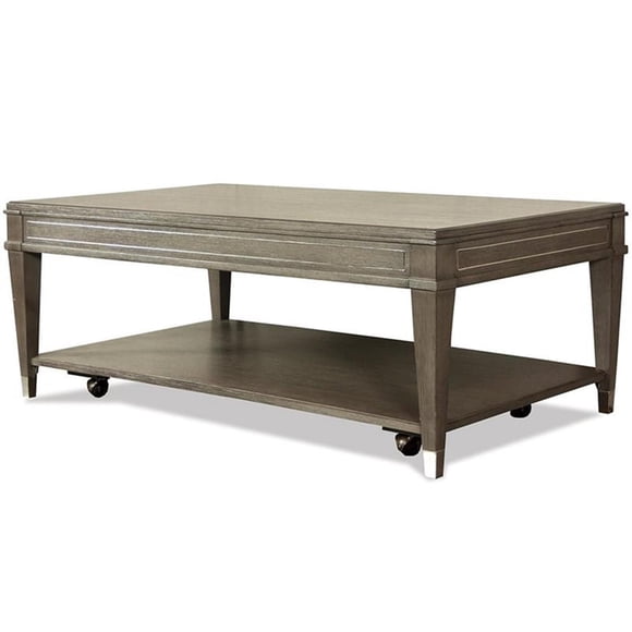Riverside Furniture Dara II Table Basse en Bois de 48 Pouces en Gris Lavé