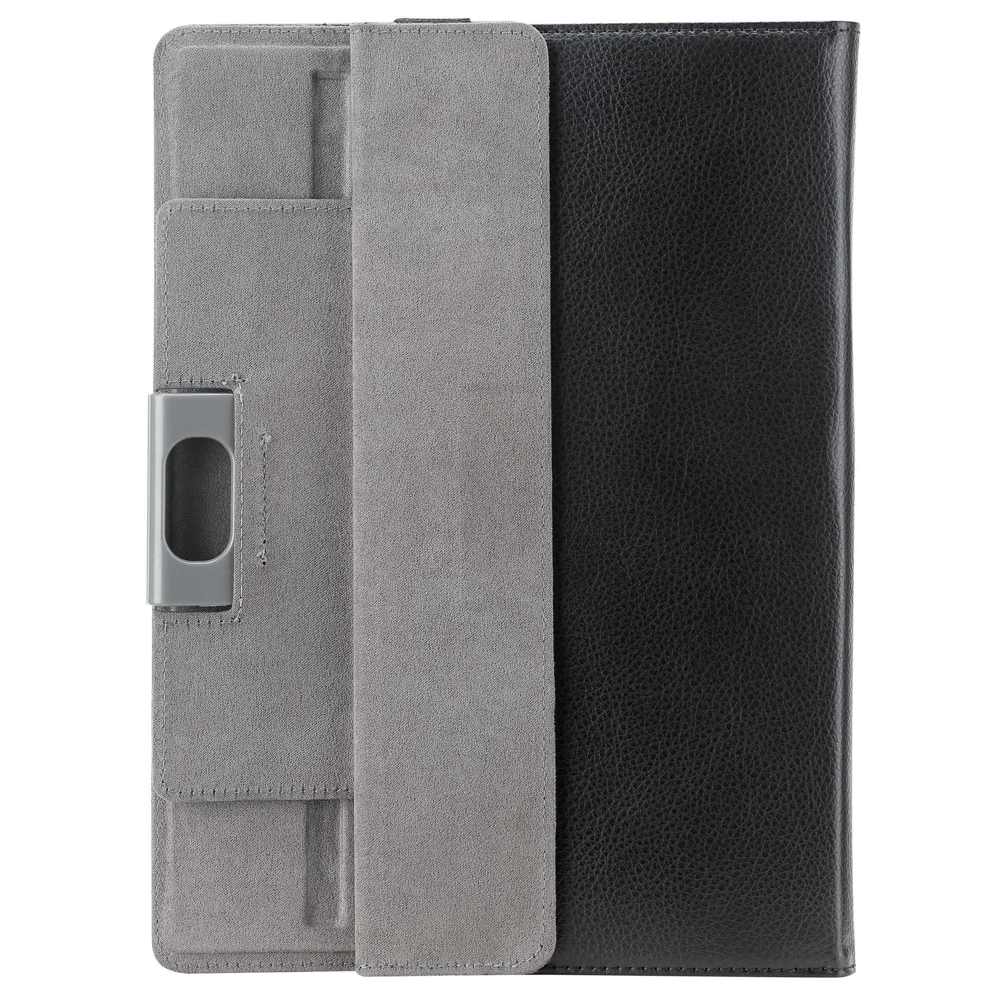 onn Universal Folio Case with Hand Strap for 9 in./22.9 cm - 11 in./27.9 cm Tablets, Black
