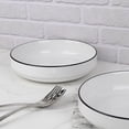 thumbnail image 2 of Mainstays Black Rim Stoneware Solid Pattern Round Meal Bowl, 2 of 5