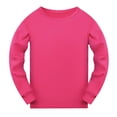 thumbnail image 1 of Kcodviy Tout-Petits Garçons Filles Long Tout-Petit Fille sous-Vêtement Manche Uni Imprimés Vêtement de Nuit T-Shirt Manche Longue Enfants T-Shirt Hauts, 1 of 3