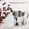 thumbnail image 3 of Stainless Steel Coffee Drip Filters, Portable Single Cup Coffee Maker Pot with Handle and Lids Coffee Drip Brewer for Home Kitchen Office Outdoor Camping, 3 of 7