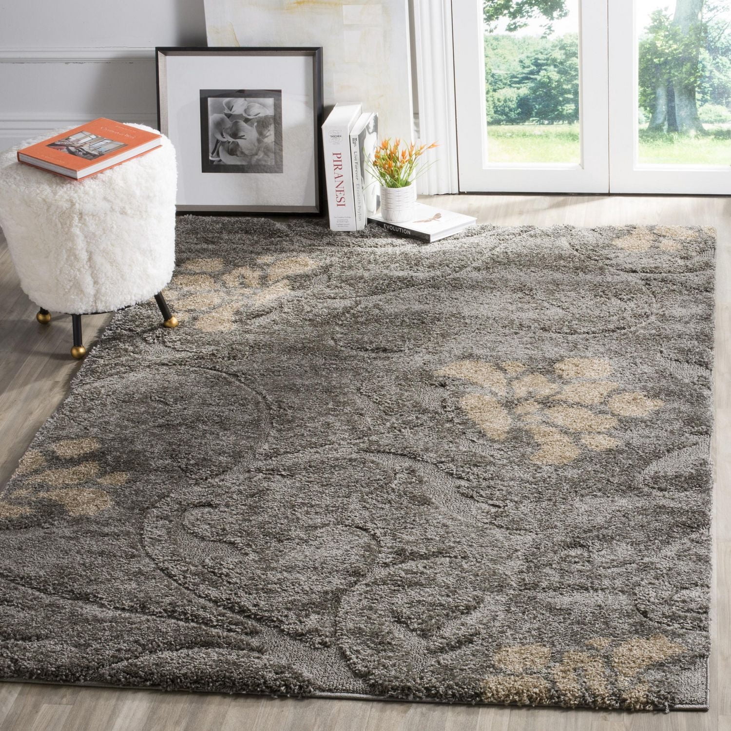 SAFAVIEH Florida Davin Floral Shag Area Rug