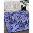 thumbnail image 3 of Ahgly Company Tapis d'Intérieur Lavables en Machine, Carrés de Transition Bleu Ciel, Carrés de 3', 3 of 7