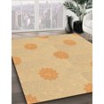 thumbnail image 3 of Ahgly Company Tapis Rond Lavable en Machine Intérieur Transitionnel Orange, 7 Pieds Rond, 3 of 7