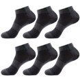 thumbnail image 1 of 6 Pairs Mens Athletic Tab Socks Cotton Running Ankle Socks Short Sports Socks, 1 of 10
